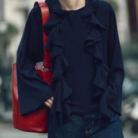 Exact Zara Ruffle Scarf Sweater