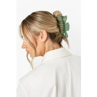 Womens Large Sage Matte Hair Claw Clip - Green - One Size