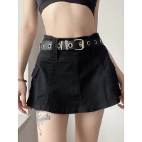 Lining Cargo Mini Skirt