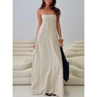 Solie Tie Back Maxi Dress Natural