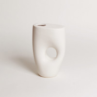 Sculptural Ikebana Vase - Matte White