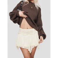 Ayra Lace Mini Skirt Cream