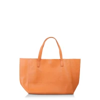 Kurt Geiger London Violet Leather Tote in Orange at Nordstrom
