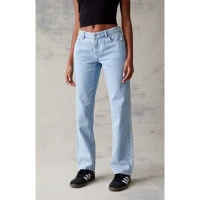 Eco Light Blue Low Rise Straight Leg Jeans