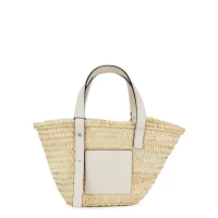 Loewe Medium Sand Raffia Basket Bag