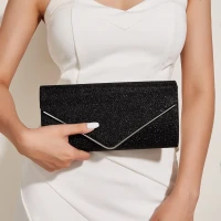 Glitter Design Chain Square Bag