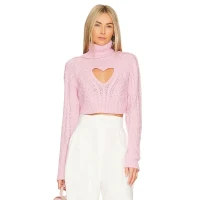 Vera Cropped Cut Out Sweater