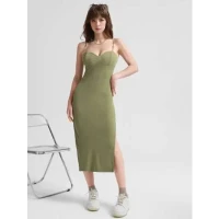 SHEIN MOD Solid Bustier Cami Dress