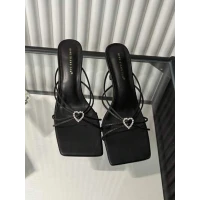 Women Rhinestone Decor Pyramid Heeled Mule Sandals, Fashion Sandals