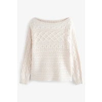 Off The Shoulder Cable Jumper