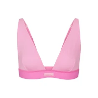 SKIMS Wireless Cotton Plunge Bralette - Bubble Gum - Size 4XL