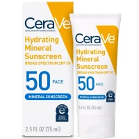 CeraVe Hydrating Mineral Face Sunscreen Lotion  SPF 50  2.5oz