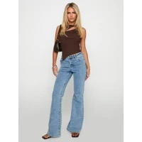 Magic Mirror Mid Rise Bootleg Jeans Ice Wash Petite
