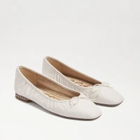 Sam Edelman Meg Ballet Flat Bright White Leather
