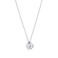 Return to Tiffany Double Heart Tag Pendant in Silver, Mini