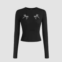 Bowknot Long Sleeve Top