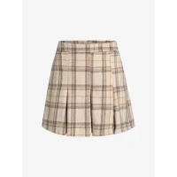 ZAFUL Plus Size Plaid Print Wool Blend Pleated Skirt