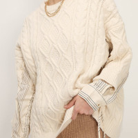 Kathy Shirt Combo Knit Pullover