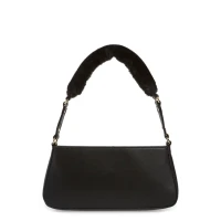 Mali + Lili Scarlett Faux Fur Strap Baguette Bag in Black at Nordstrom