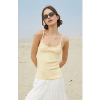 John Galt Yellow Skylar Tank Top | PacSun
