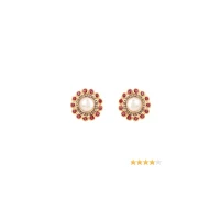 14K Gold & Sterling Silver Post Stud Earring