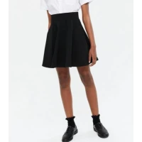 Girls 2 Pack Black High Waist Skater Skirts New Look