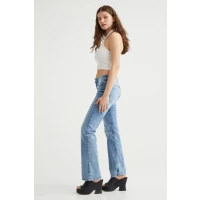 Flare Low Jeans - Denim Blue