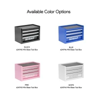 Kobalt Portable Mini Base Toolbox 11.1-in W x 7.36-in H x 6.14-in D 3 -Drawer Pink Steel Tool Box