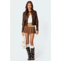 Alexi pleated plaid mini skort