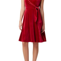 Womens Tahari Stretch Velvet Fit & Flare Dress