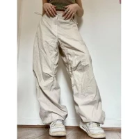 Drawstring Low Waist Baggy Cargo Pants