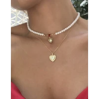 Red Gem Pearl Necklace
| En Route Jewelry | En Route Jewelry