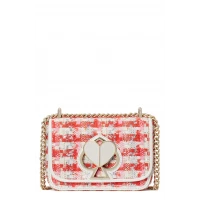 Kate Spade New York Small Nicola Tweed & Leather Shoulder Bag - Pink