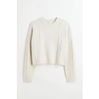 H & M - H & M+ Cable-knit Sweater - Beige