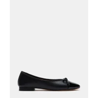 ELLISON Black Leather Ballet Flat | Women's Flats &ndash; Steve Madden