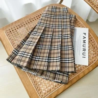 Plaid Pleated Skirt