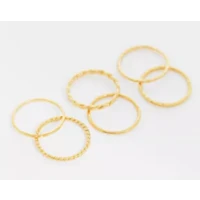 Orelia gold plated rings in 6 mixed multipack  | ASOS