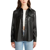 FAUX GOOD MEASURE SHACKET BLACK