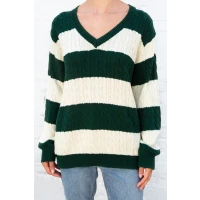 Nikki Cotton Stripe Sweater