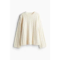 Cable-knit jumper