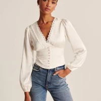 Satin & Lace Blouse (someone is reselling this exact one)