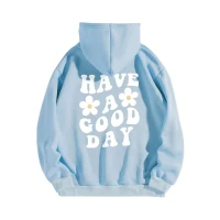 Cioatin Women’s Y2K Slogan Letter Graphic Oversized Aesthetic Hoodie Drop Shoulder Fleece Hooded Sweatshirt Pullover