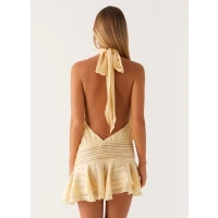 Willow Chiffon Mini Dress - Yellow