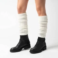 SERIMANEA Wool Knit Long Leg Warmers for Women and Girls Ankle Cuffs Max Calf's Circumference-14.5" Length-23.6"