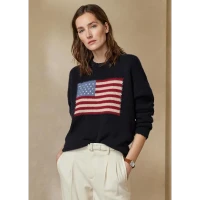 Flag Cashmere Crewneck Sweater