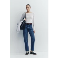 HIGH-WAISTED TRF MOM FIT JEANS