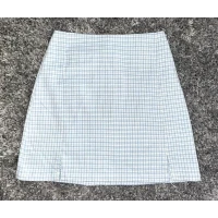 NWT Brandy Melville Cara Blue &amp; White Check Mini Skirt Juniors XS (One
