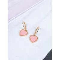 Lonely Heart Earrings Pink