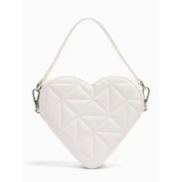 Quilted heart bag with adjustable strap