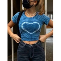 Heart Tie Dye Crop Top